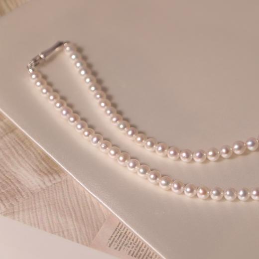 5-5.5mm 项链 淡水正圆基本无暇级别 进口竹节扣 商品图3