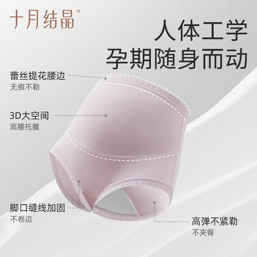 孕妇内裤女纯棉底裆抗菌无痕托腹怀孕中晚期专用高腰短裤 商品图1