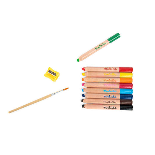 法国 Moulin Roty 奇趣怪诞系列9 支装 3 合 1 彩色铅笔礼盒-716607 商品图3