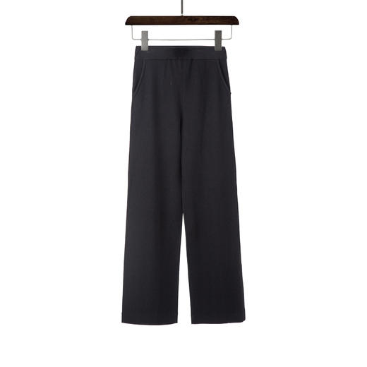 坑条针织阔腿裤 商品图1