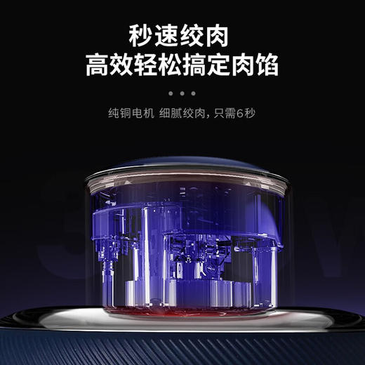 【小家电】摩飞套娃绞肉机家用大容量全自动无线绞菜肉馅料理搅拌机mr9401HF 商品图3