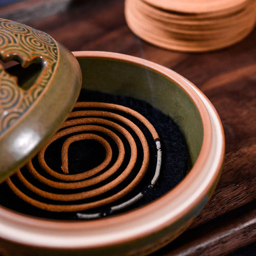 《定风波》陶艺盘香炉 商品图1