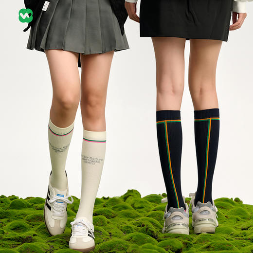 完型中筒袜小腿袜运动休闲百搭外穿长袜女款 商品图4