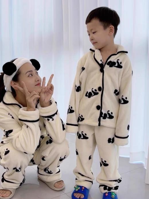 MOMMY KIKO 法兰绒家居服套装 法兰绒熊猫嘭嘭/满印狗 商品图5