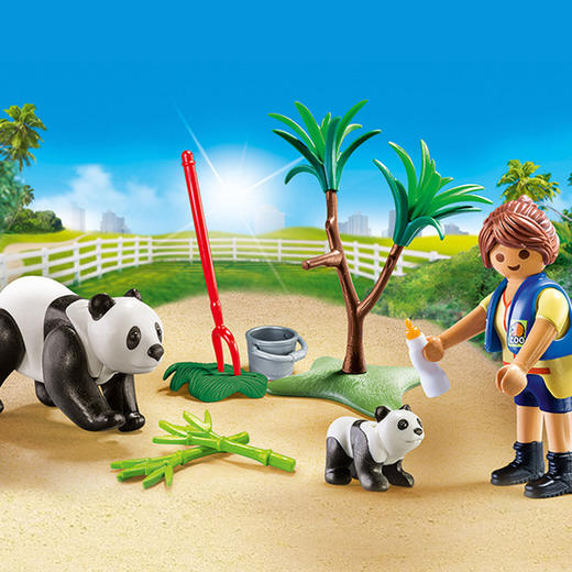 摩比积木70105熊猫管理员便携箱 商品图2