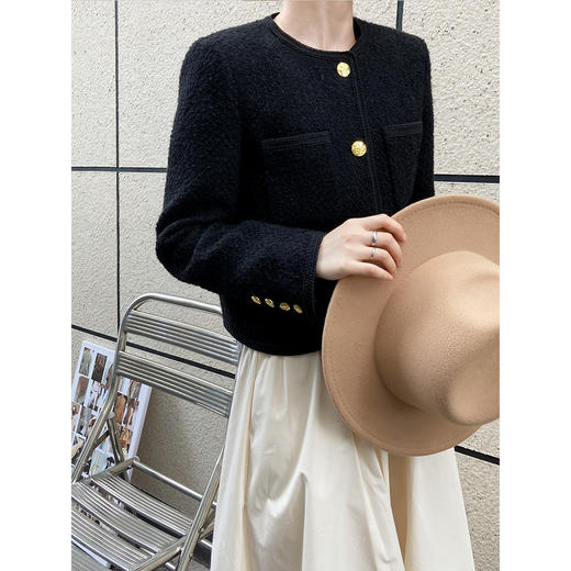 【CELINE同款羊毛小香风外套】气质粗花呢 秋冬爆款 短款名媛上衣 商品图0