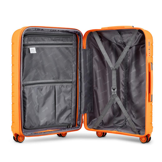 摔不烂行李箱全新PP拉杆箱行李箱 大容量拉链箱20寸登记密码箱 商品图5