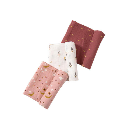 法国 Moulin Roty 雨后系列婴儿平纹细棉布礼盒（3条）-715271 商品图1
