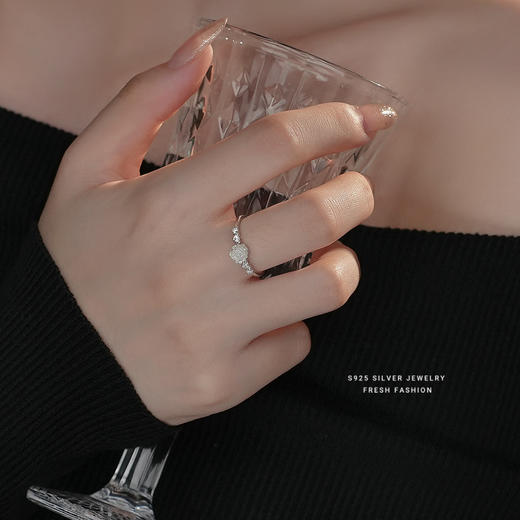 【润妍】S925银玫瑰花戒指【YXS-K1448】 商品图3