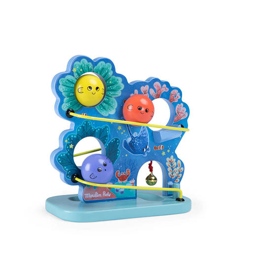 法国 Moulin Roty 儿童益智木制环形带铃响积木玩具-676378 商品图0