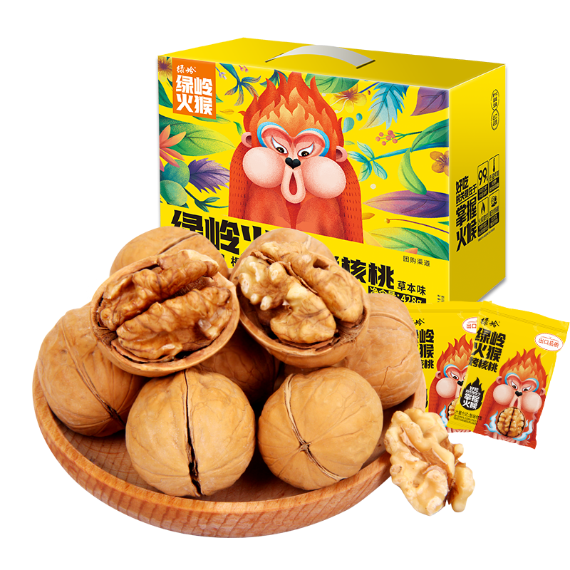 绿岭火猴烤核桃 草本味428g /箱