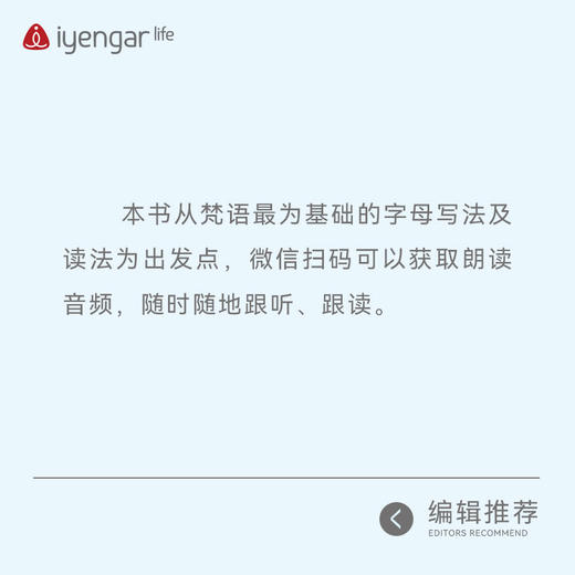 B1196艾扬格Life 《认识字母》 学习瑜伽梵文书籍 商品图3