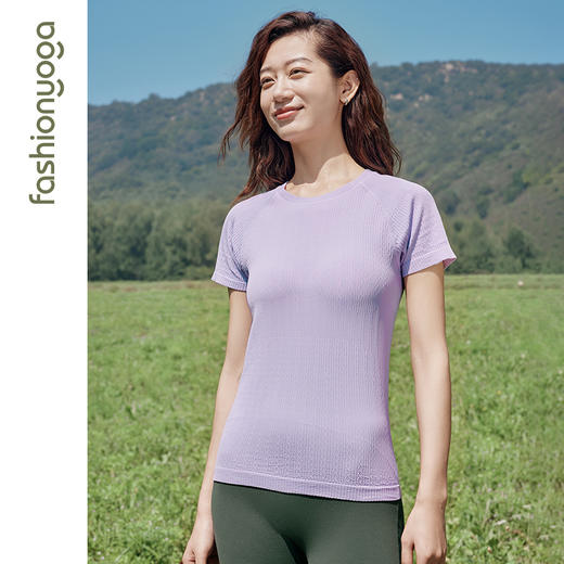 F13382Q弹绞花一体织运动短袖（不含胸垫） 商品图11