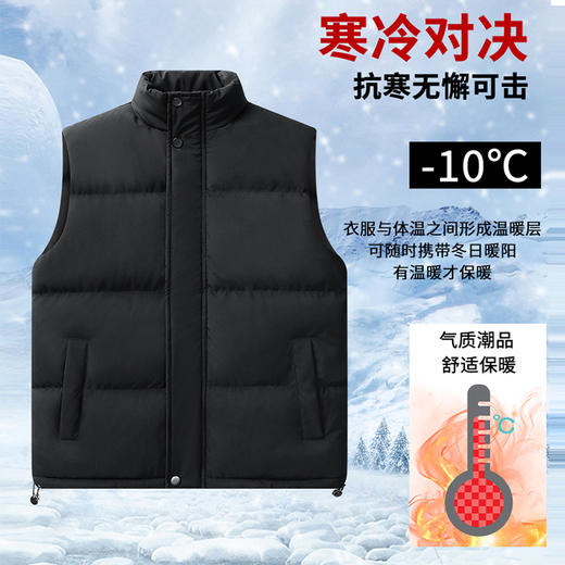 【一口价】【新款DSY】大依优型大码棉马甲立领棉衣大码男装宽松潮流男士加肥加大胖子上衣保暖 商品图1