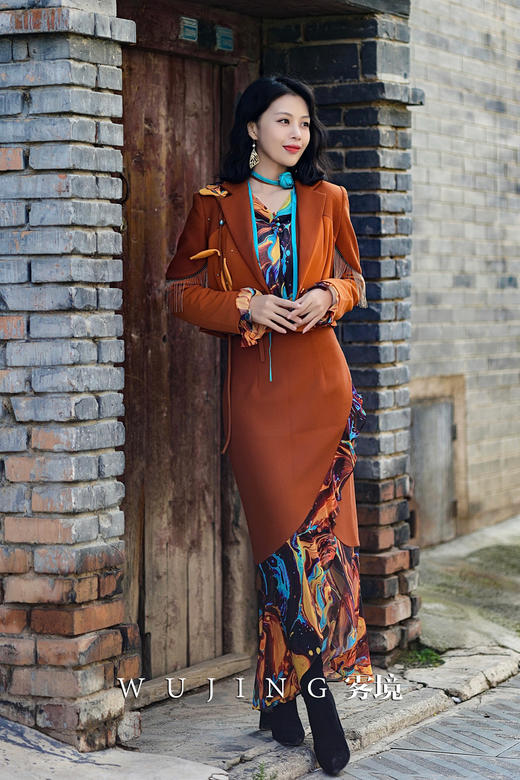 3203018 流光暖阳 进口超细加密玛卡布，进口立体十字花呢西装 雾境 商品图1