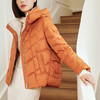 玳莎女装撞色领连帽白鸭绒羽绒服冬季时尚轻薄保暖短外套  DD41302 商品缩略图3