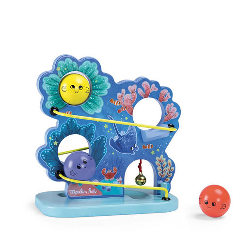 法国 Moulin Roty 儿童益智木制环形带铃响积木玩具-676378 商品图1