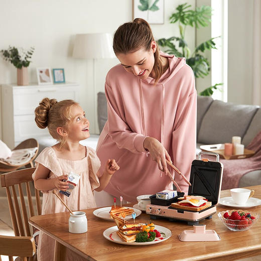 【小家电】摩飞多功能早餐神器三明治轻食小型家用华夫饼烤吐司面包MR9086HF 商品图2