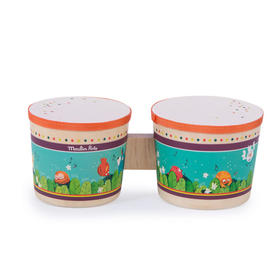 法国 Moulin Roty 丛林系列儿童木制乐器-邦戈鼓-668421