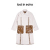[断码]lost in echo设计师品牌宽松撞色拼接口袋羊毛长款直筒大衣外套女 商品缩略图4