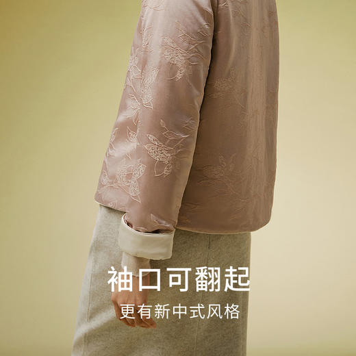 金三塔桑蚕丝保暖棉袄女中式斜襟保暖上衣秋冬新品可外穿马甲背心   NSFDD733+NSFDD734 商品图3