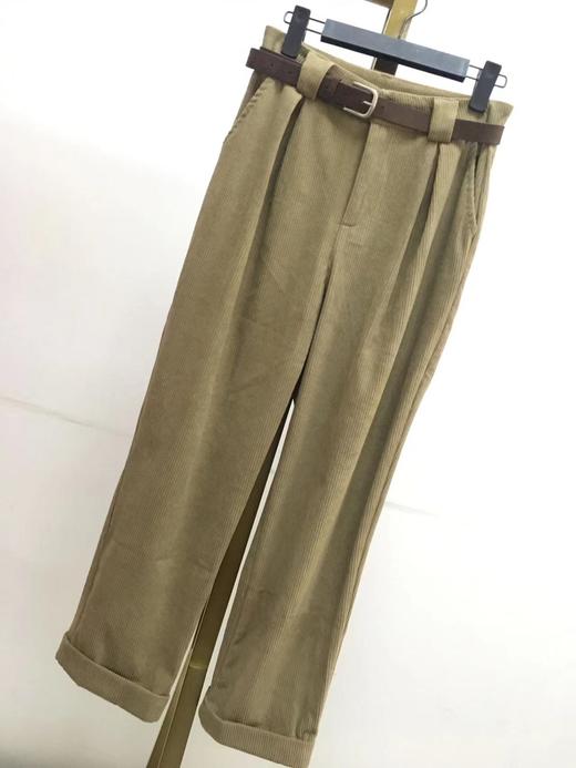 C6291       高腰休闲气质百搭直筒哈伦灯芯绒长裤（特价不退换） 商品图3