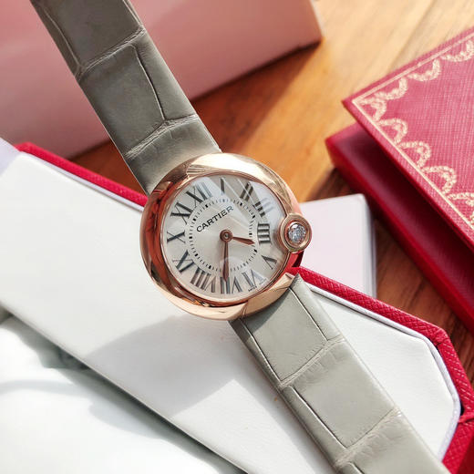 V6卡di亚蓝气球，同步zp157石英机芯，直径30毫米，女士腕表，密底，皮表带，石英机芯 商品图11