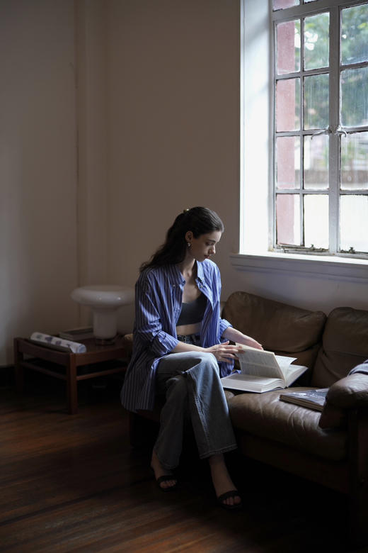 my dark blue striped shirt 商品图9