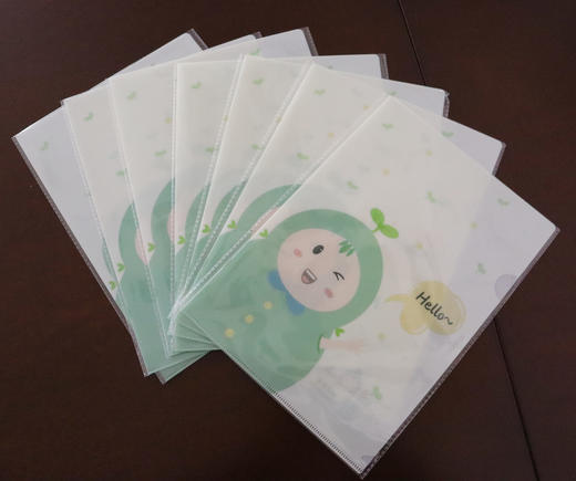 【绿芽文创】小绿芽卡通文件夹 L型A4单片夹 试卷收纳可爱防水加厚 商品图1