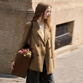 复古气质西装外套女早春新款简约高级感通勤休闲西服外套V2332700