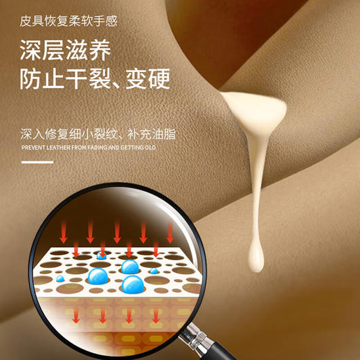 【皮革清洁护理】vilosi 皮革清洁护理套装 香氛鞋油/皮革护理膏/皮革清洁剂  无色/黑色 海绵刷头鞋油，一擦即亮；温和去污清洁，不伤皮革；彩色皮具滋润保养护理 商品图2