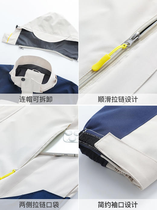 「三合一！数款可选」NASA联名三合一冲锋衣 男女款2023可拆卸户外春秋季外套防风防水服上衣 商品图4