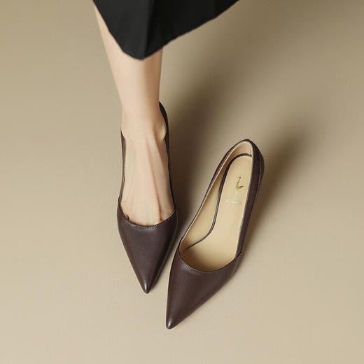 尖头细跟高跟鞋，牛皮性感百搭轻奢时尚女鞋SC-S116 商品图4