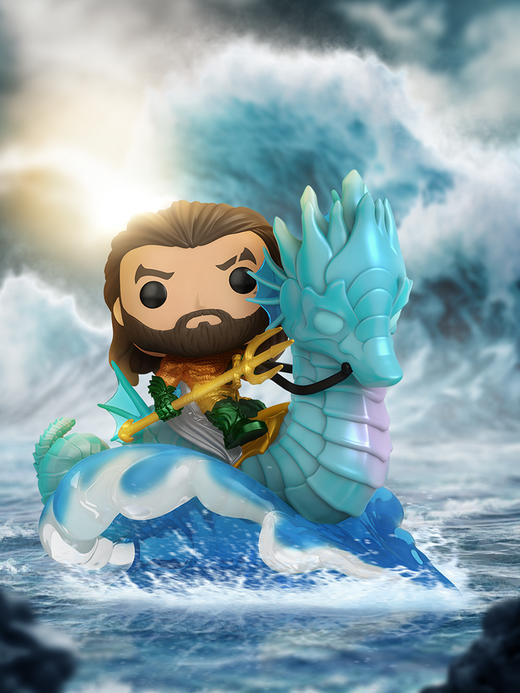 Funko POP!  Ride DLX: AatLK- Aquaman on Storm电影 海王2 Super Deluxe（海王与风暴）公仔手办摆件 67577 商品图2