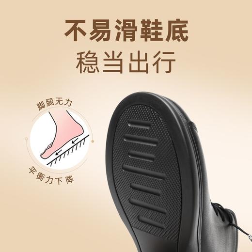 信诺真皮加绒棉鞋女2023冬季新款圆头休闲软底马丁靴中年女士短靴23M868-3D 商品图4