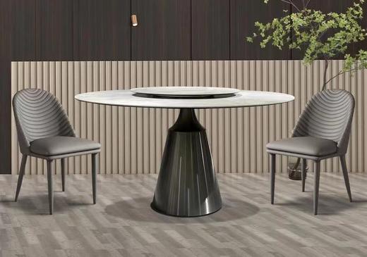 餐桌/餐椅简桌面岩板加碳素钢底座[免费送装，偏远地区除外] (餐椅颜色下单请联系客服) 商品图1