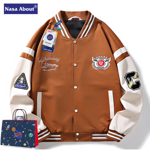 「数款可选」NASA棒球服男款外套春季秋冬新款潮牌潮流情侣休闲夹克上衣 商品图3