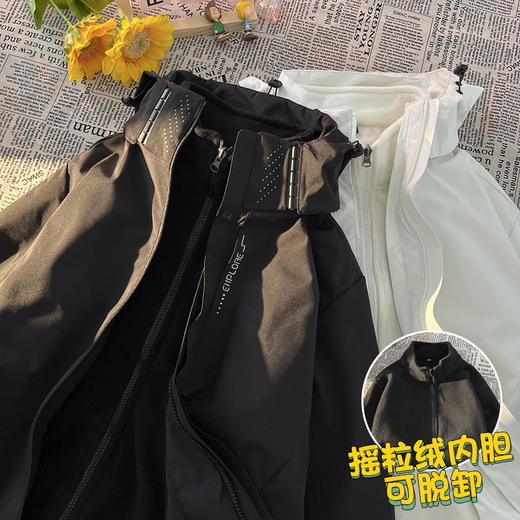 「三合一款！数色可选」NASA联名冲锋衣 男款春秋三合一可拆卸连帽美式机能风外套工装夹克上衣 商品图1