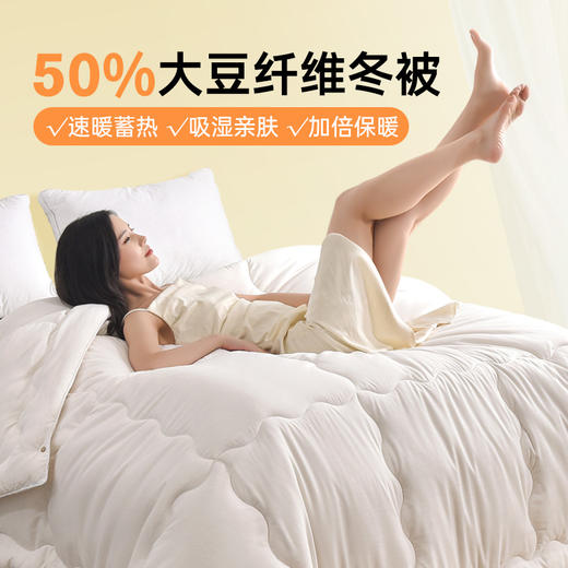 雅芳婷家纺 大豆纤维复合被 被子冬被 单双人冬天被芯加厚保暖连芯扣款 商品图5
