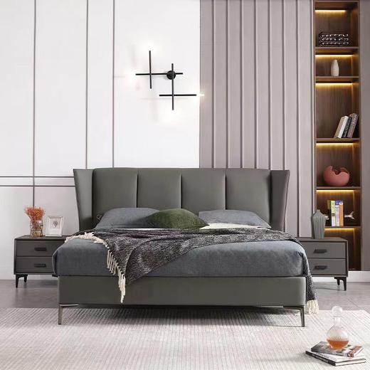 富牌 意式极简 软床 床头接面进口头层黄牛皮 全实木静音排骨架 不掺粉海绵[免费送装，偏远地区除外] 商品图0