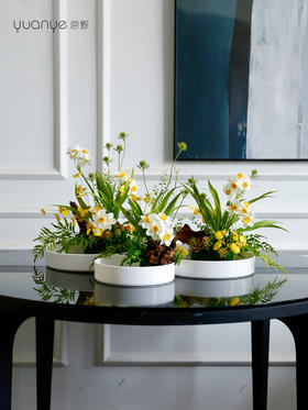 酒店餐桌花摆花高档仿真花假花装饰花艺摆件餐厅包厢客厅圆桌摆设