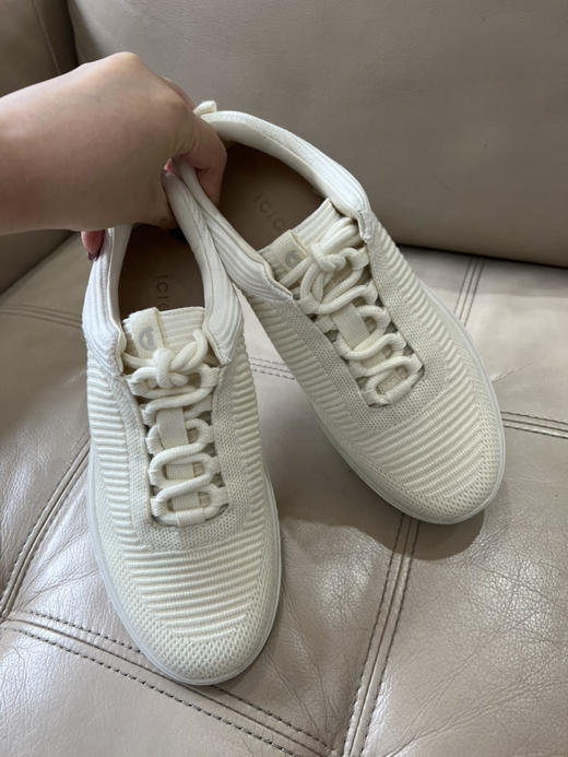 1028-4断码亏清 小禾 羊毛飞织鞋面 亲肤温暖 TPU厚底运动鞋 小白鞋 商品图8