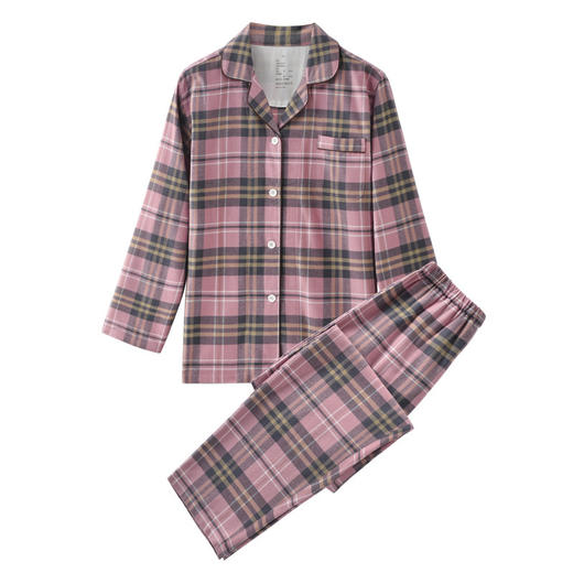 【法兰绒格纹家居服】法兰绒家居服全棉家居服格纹格子情侣睡衣秋冬加厚 商品图13