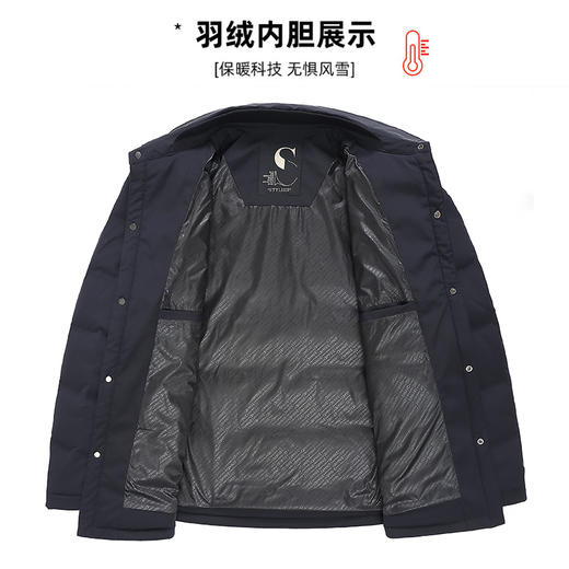 【新款DGD】大依优型大码羽绒服90白鸭绒翻领外套休闲胖子大码男休闲宽松加肥加大上衣 商品图5