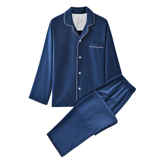 【法兰绒纯色家居服】法兰绒家居服纯色全棉情侣绒布厚款秋冬睡衣简约素色 商品图7