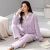 秋冬季【加厚加绒珊瑚绒睡衣】保暖法兰绒女式  大码家居服套装  五色可选 商品缩略图9