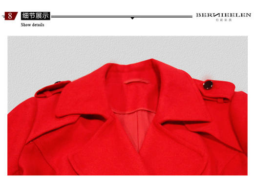 【伯妮斯茵】气质修身经典红色风衣--信仰的苍穹--《宁静之美--波斯艺术》176D006 商品图5