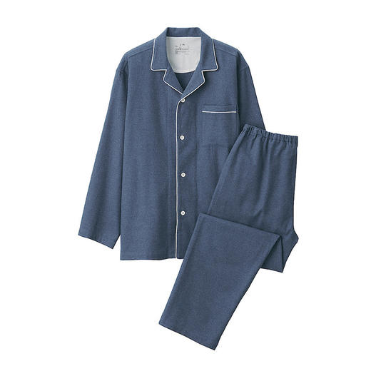 【法兰绒纯色家居服】法兰绒家居服纯色全棉情侣绒布厚款秋冬睡衣简约素色 商品图6
