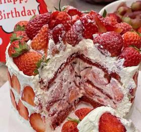 黑巢-黑巢-九九草莓盛宴蛋糕生日蛋糕
