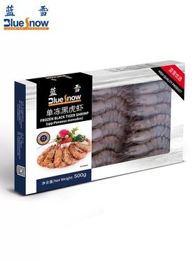 蓝雪 黑虎虾冷冻海鲜 （20-25只）肉质紧实 壳薄体肥 500g*1（商）